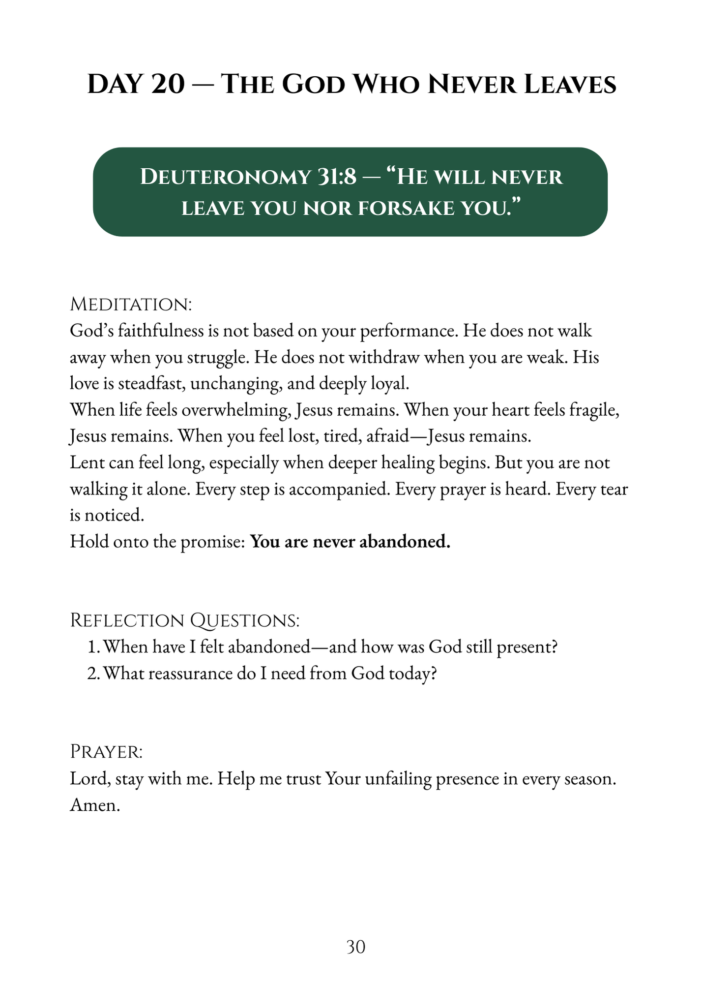 Return to Me: Lenten Prayer Guide