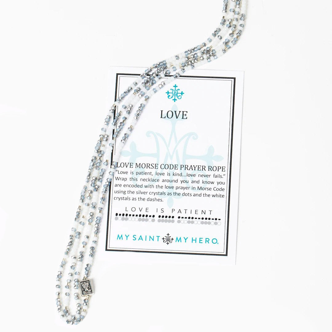 Love Morse Code Prayer Rope Necklace