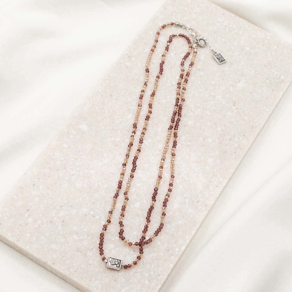 Serenity Morse Code Prayer Rope Necklace