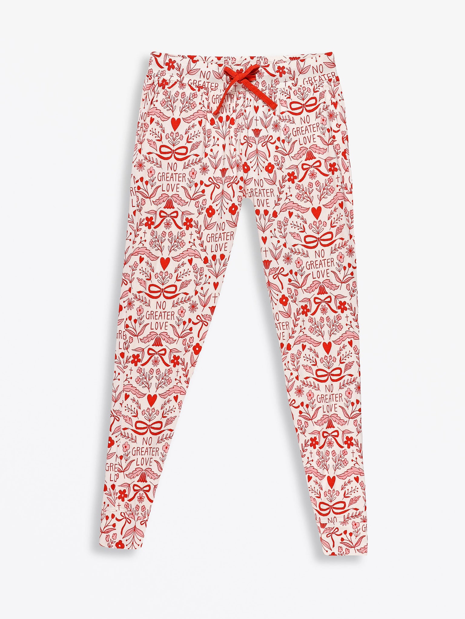 No Greater Love Pink Women's PJ Jogger Set Bamboo