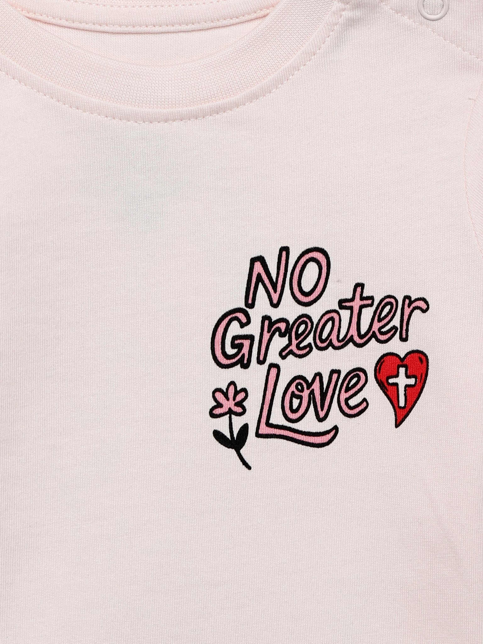 No Greater Love Pink Short Sleeve T-Shirt Cotton