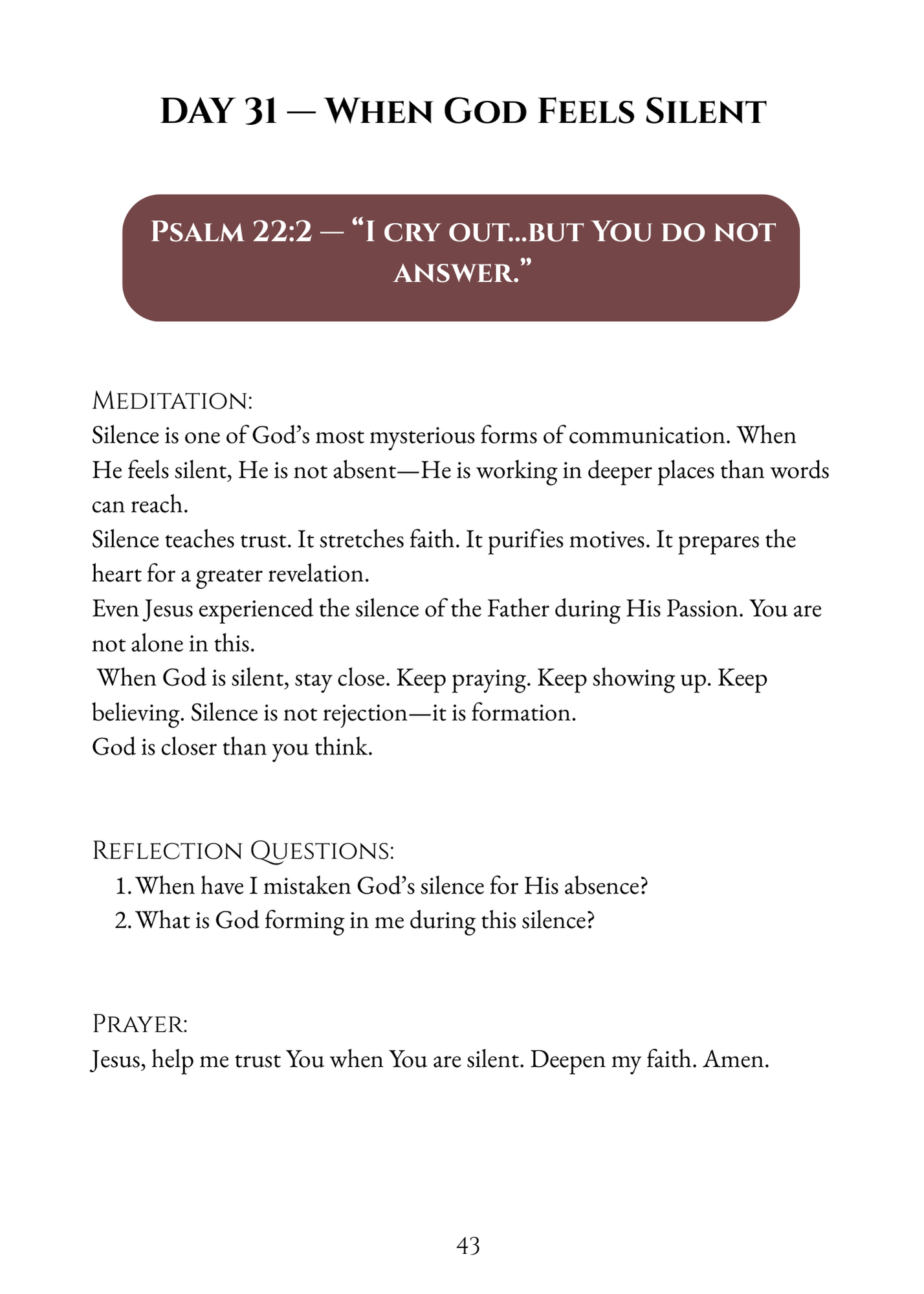 Return to Me: Lenten Prayer Guide