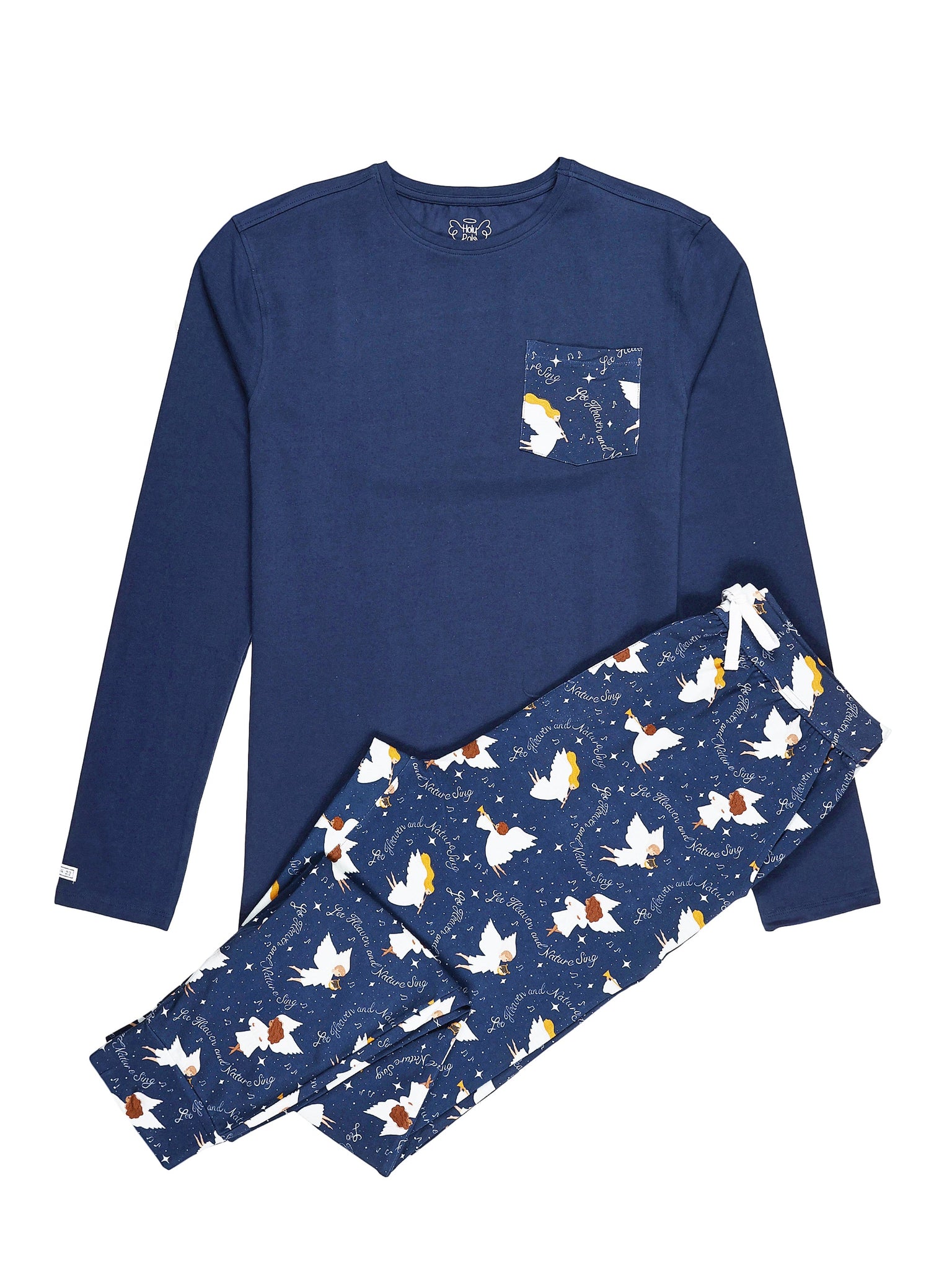Heaven & Nature Sing PJ Mens Long Sleeve Jogger Set Cotton