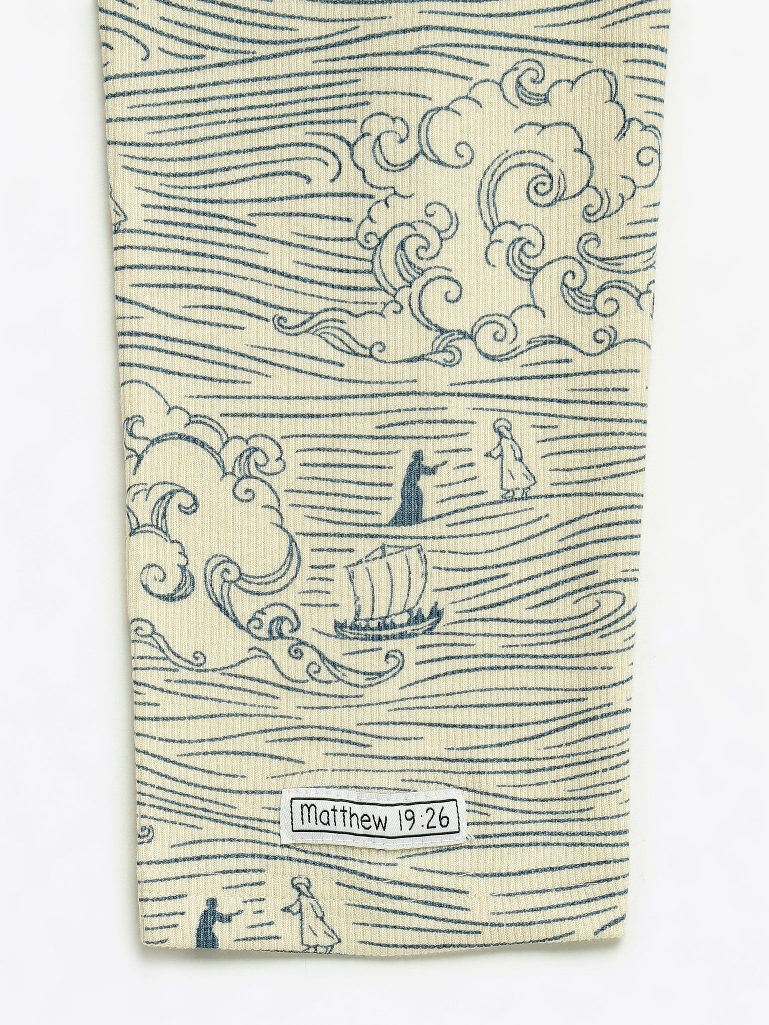 Walking on Water Womens Nightgown PJ Ribbed Cotton-Bamboo Blend