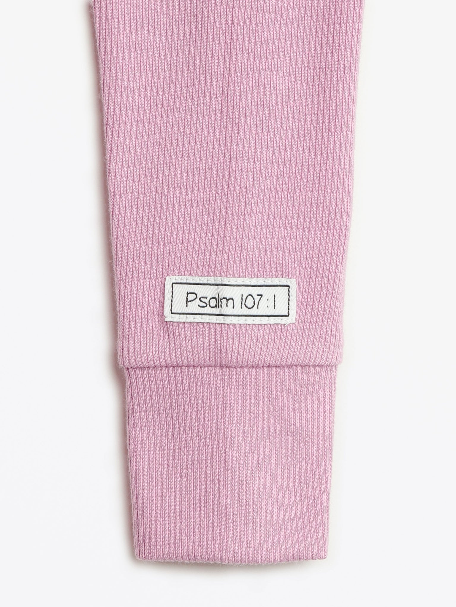 Solid Mauve PJ Footed Onesie Ribbed Cotton-Bamboo Blend