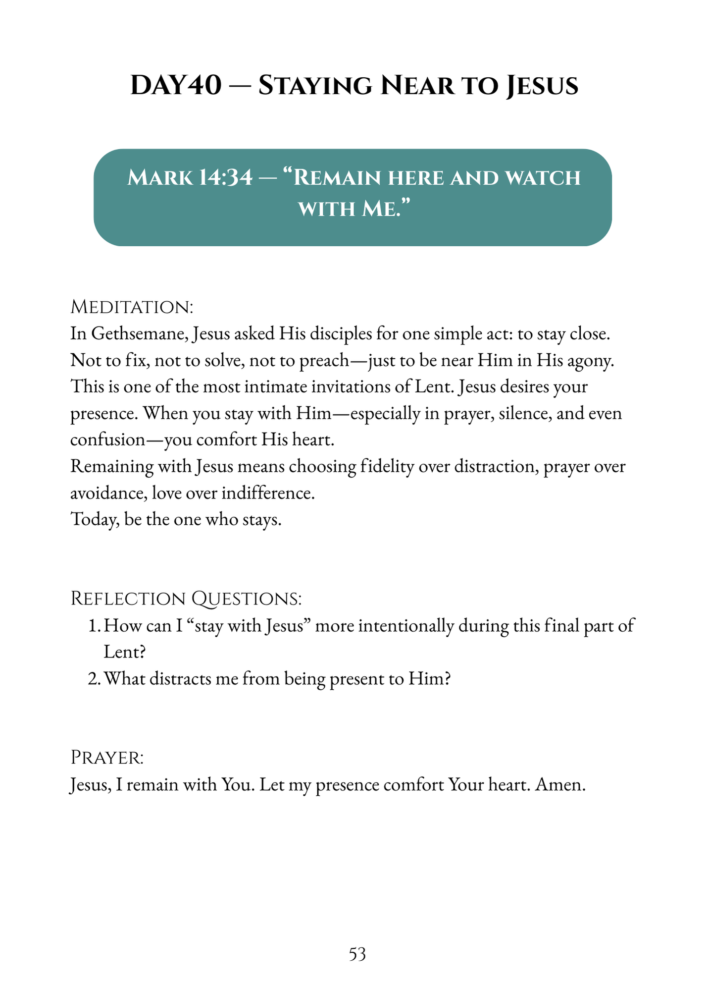 Return to Me: Lenten Prayer Guide