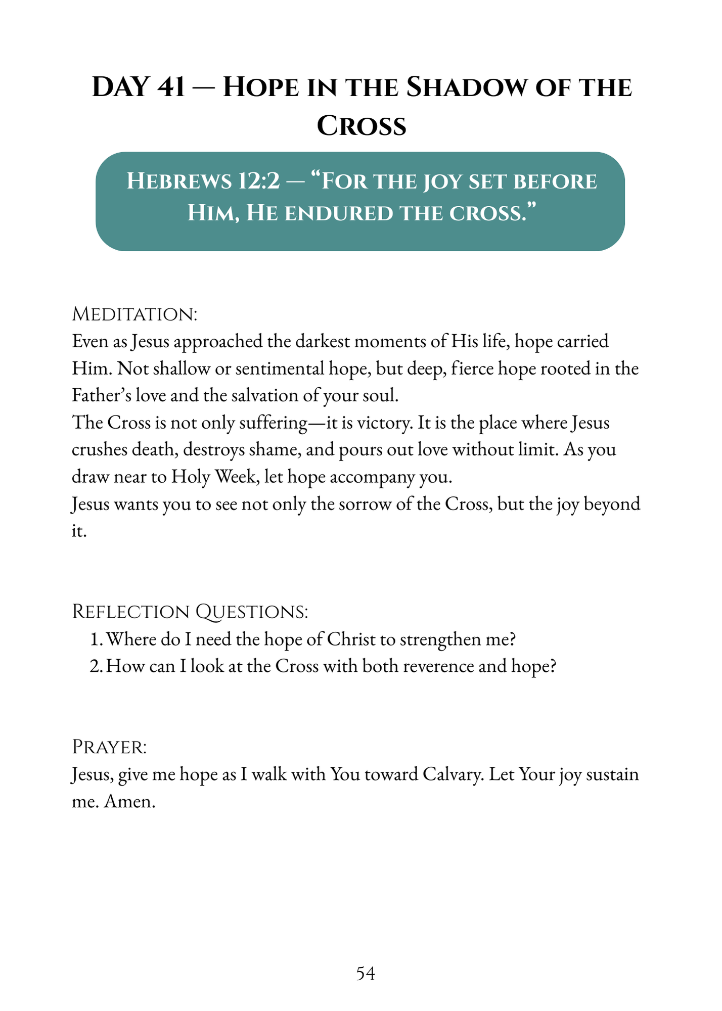 Return to Me: Lenten Prayer Guide