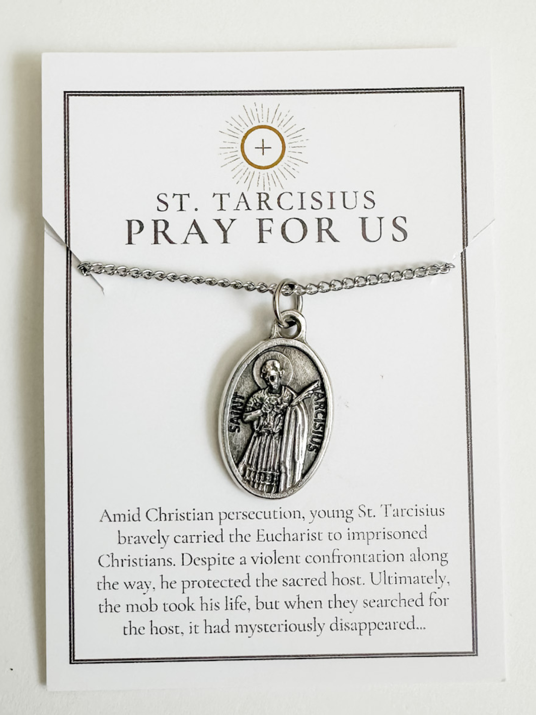 St. Tarcisius Medal Necklace