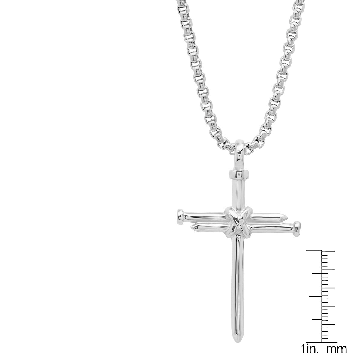 Stainless Steel Nail Cross Pendant