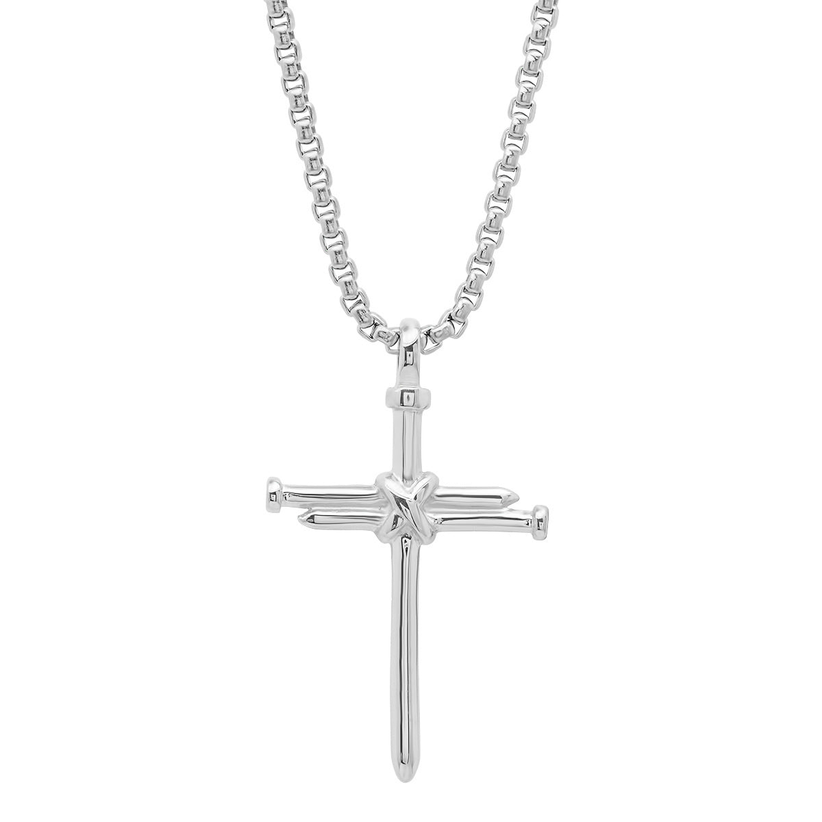 Stainless Steel Nail Cross Pendant