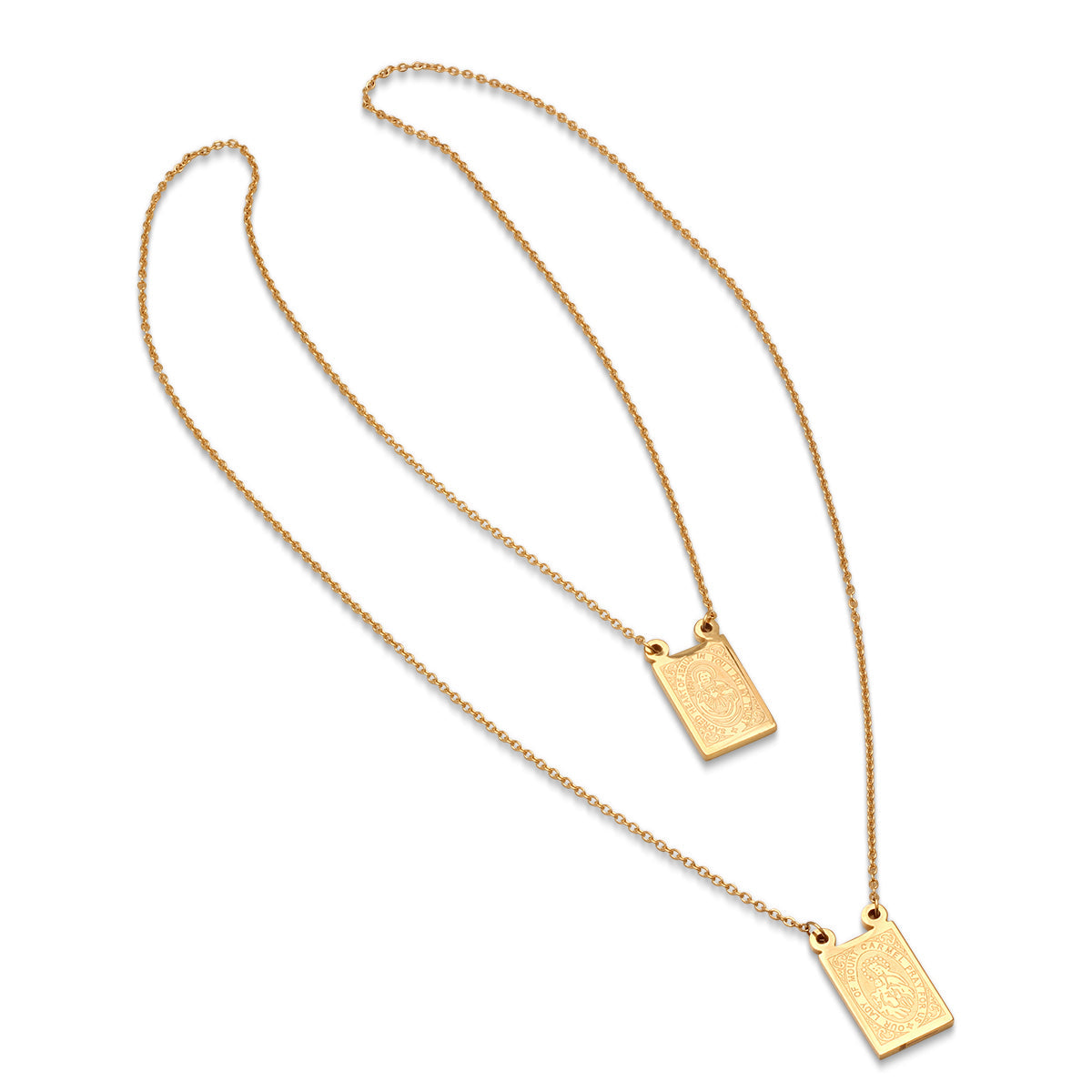 Our Lady Mount Carmel Rectangle Scapular Necklace