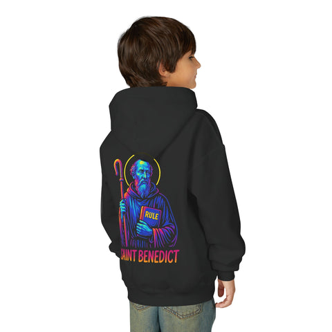 St. Benedict | Kids Catholic Hoodie | Ora et Labora