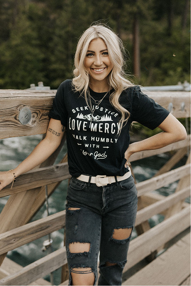 Seek Justice & Love Mercy Tee