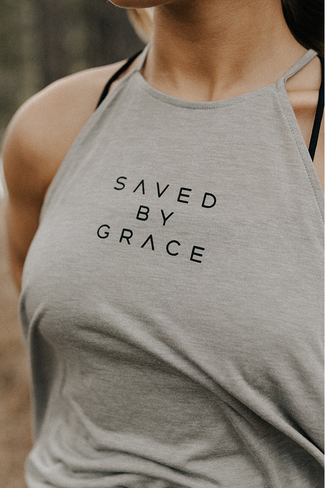 Saved By Grace High Neck Tank