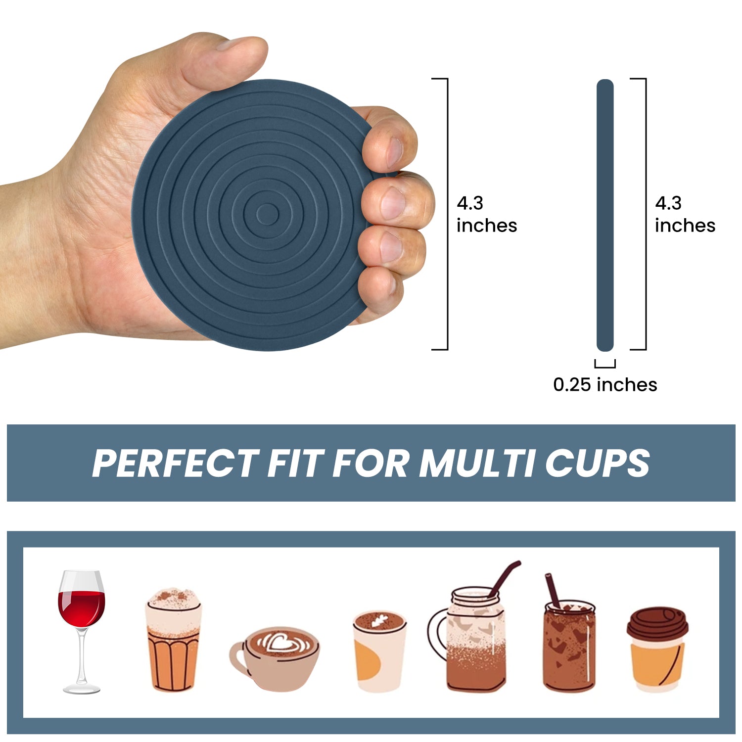 Catholic Coasters, Catholic Silicone Coasters, Set of 4