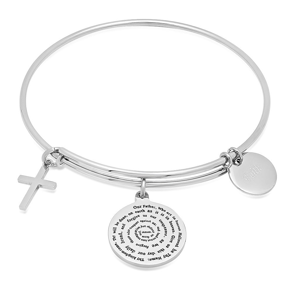 Bracelet With Our Father, Faith & Cross Charms