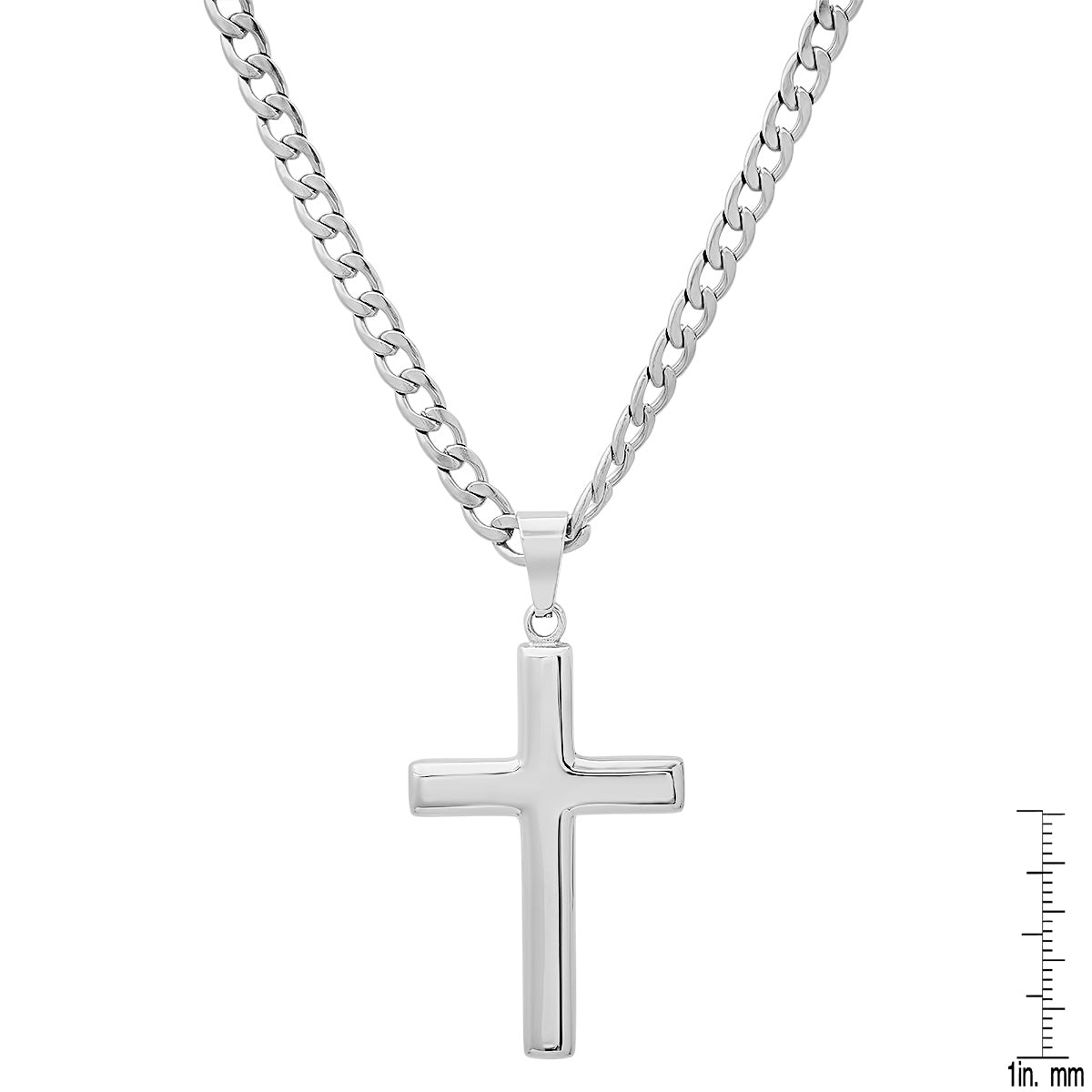 18K Gold Plated Stainless Steel Plain Flat Cross Pendant