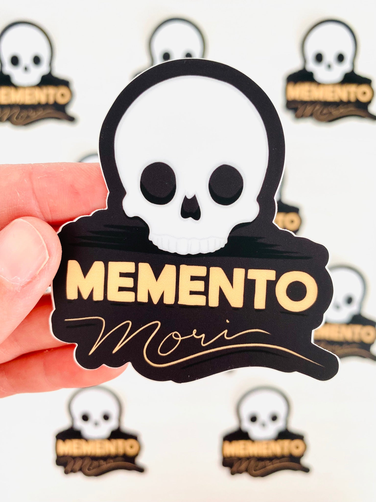 Memento Mori Skull Sticker