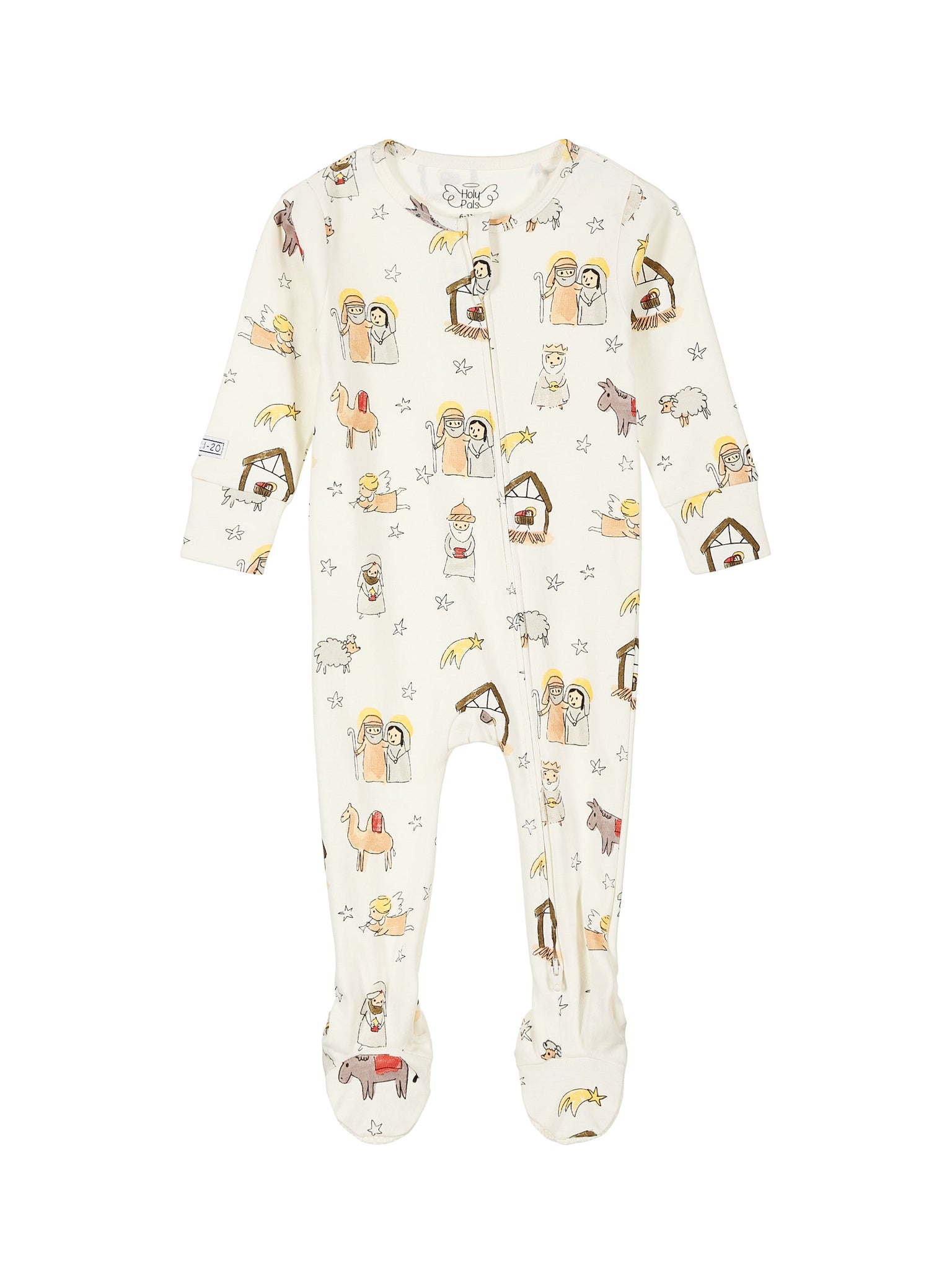 Away in a Manger PJ Footed Onesie Cotton