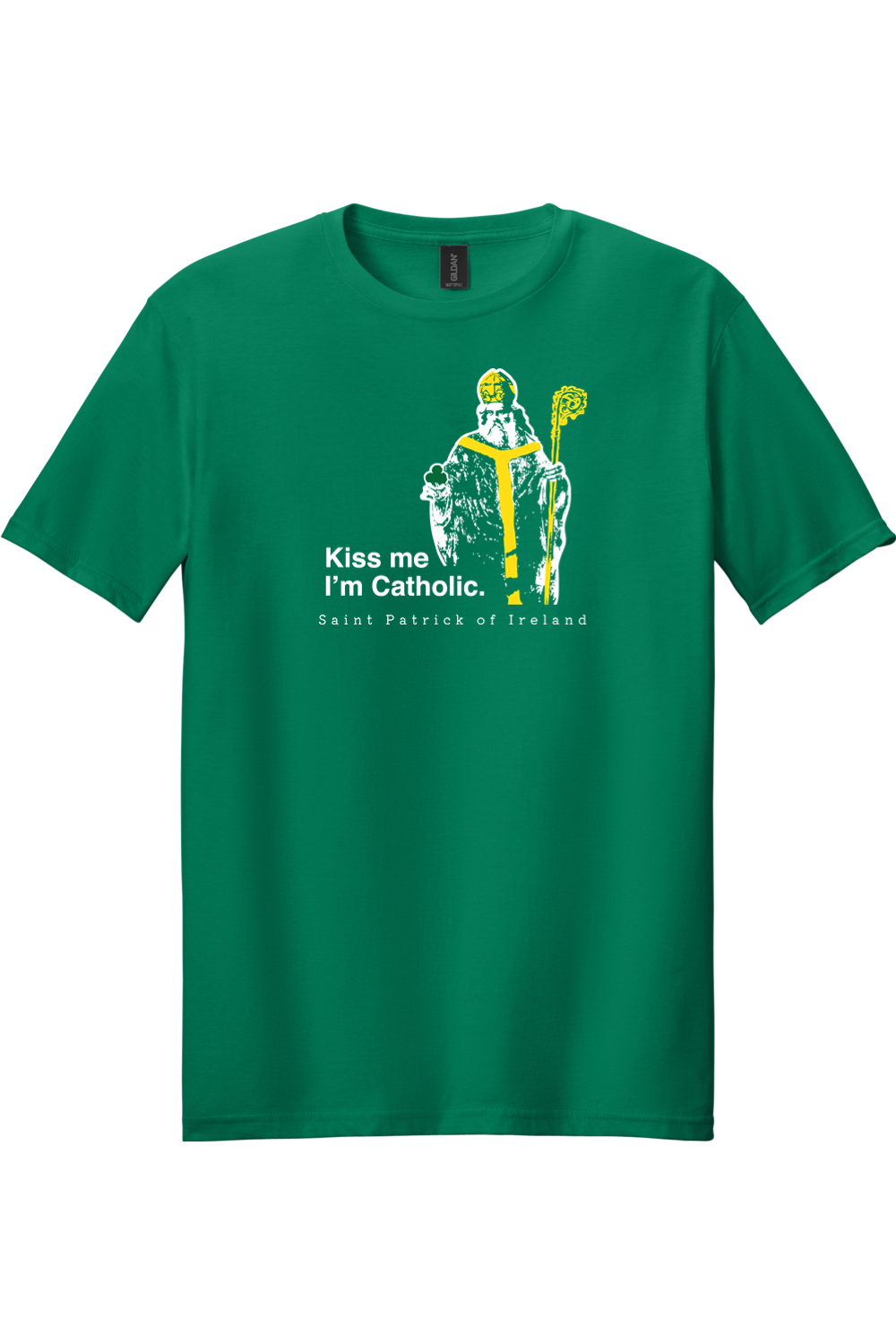 Kiss Me, I'm Catholic - St. Patrick of Ireland Adult T-shirt