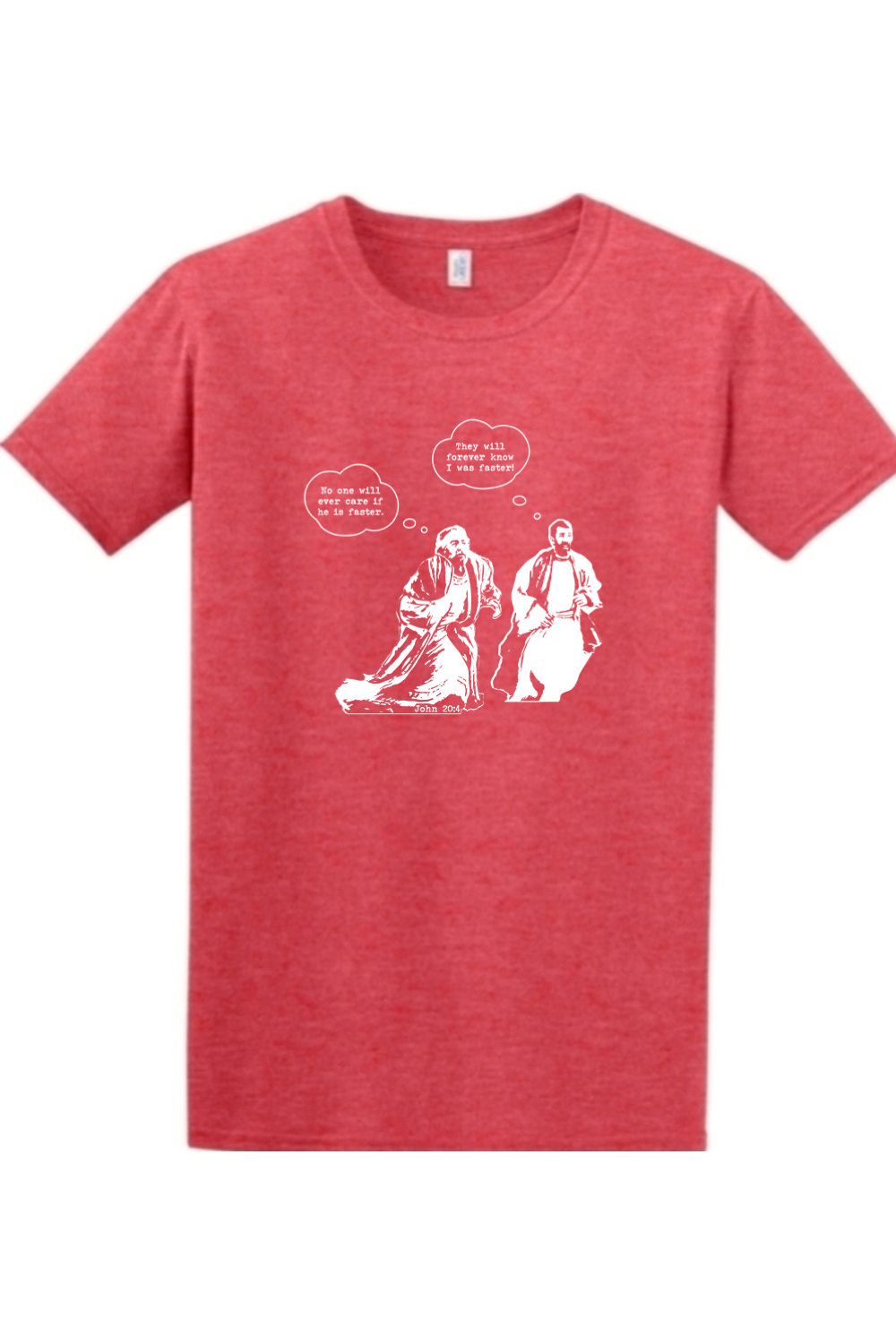 John Runs - John 20:4 Adult T-Shirt