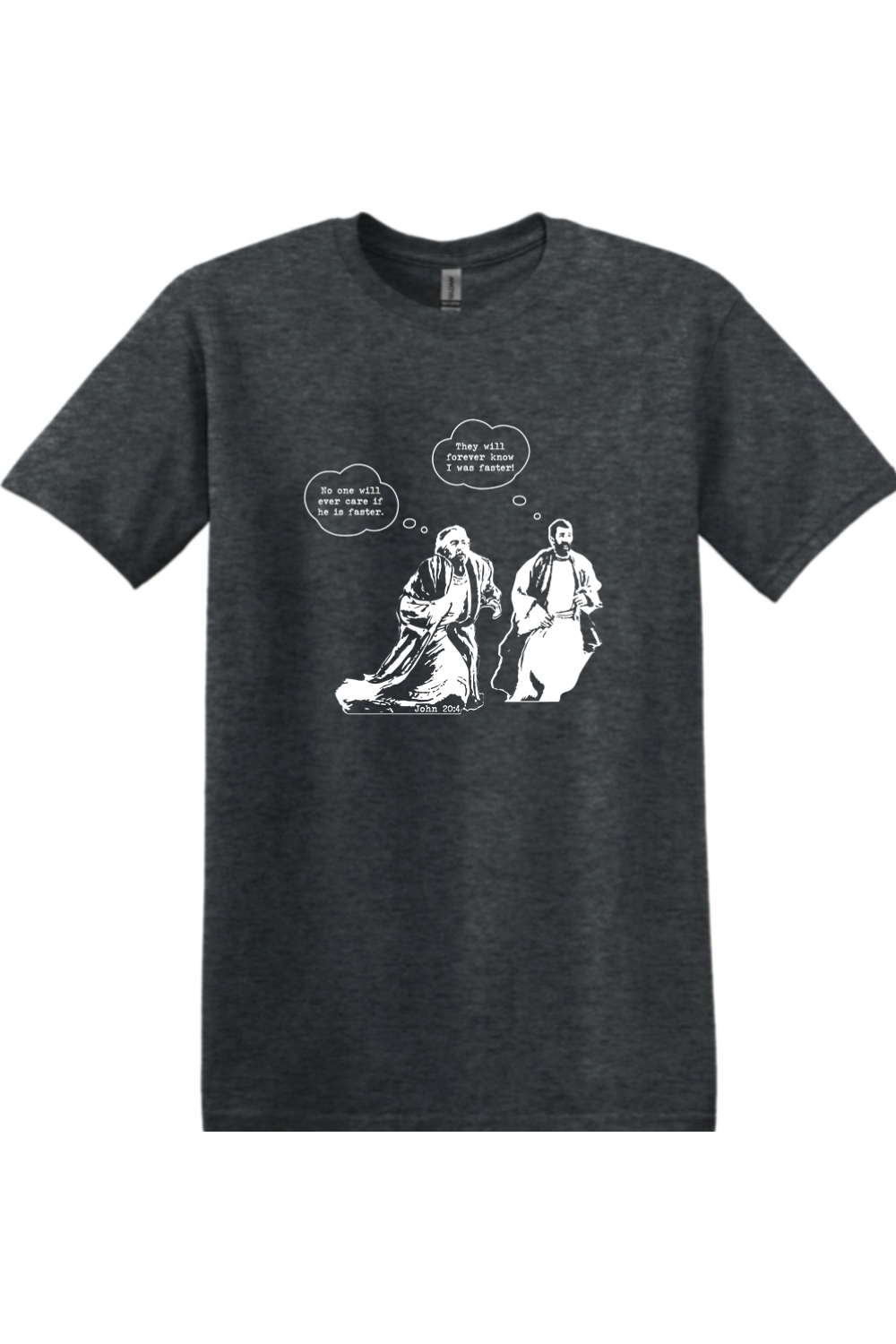 John Runs - John 20:4 Adult T-Shirt