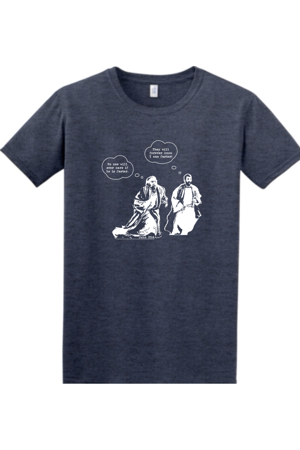 John Runs - John 20:4 Adult T-Shirt