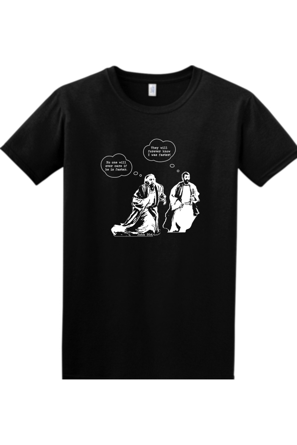 John Runs - John 20:4 Adult T-Shirt
