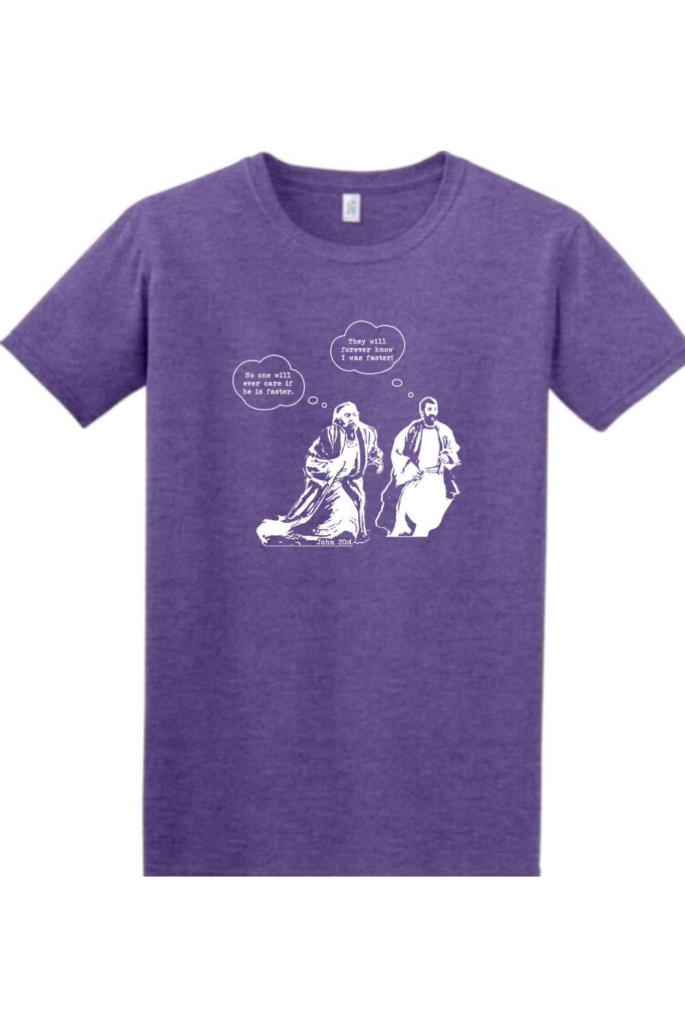 John Runs - John 20:4 Adult T-Shirt