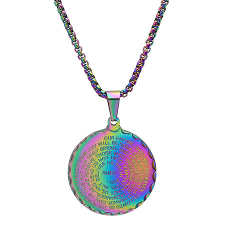 Lord's Prayer Medallion Necklace