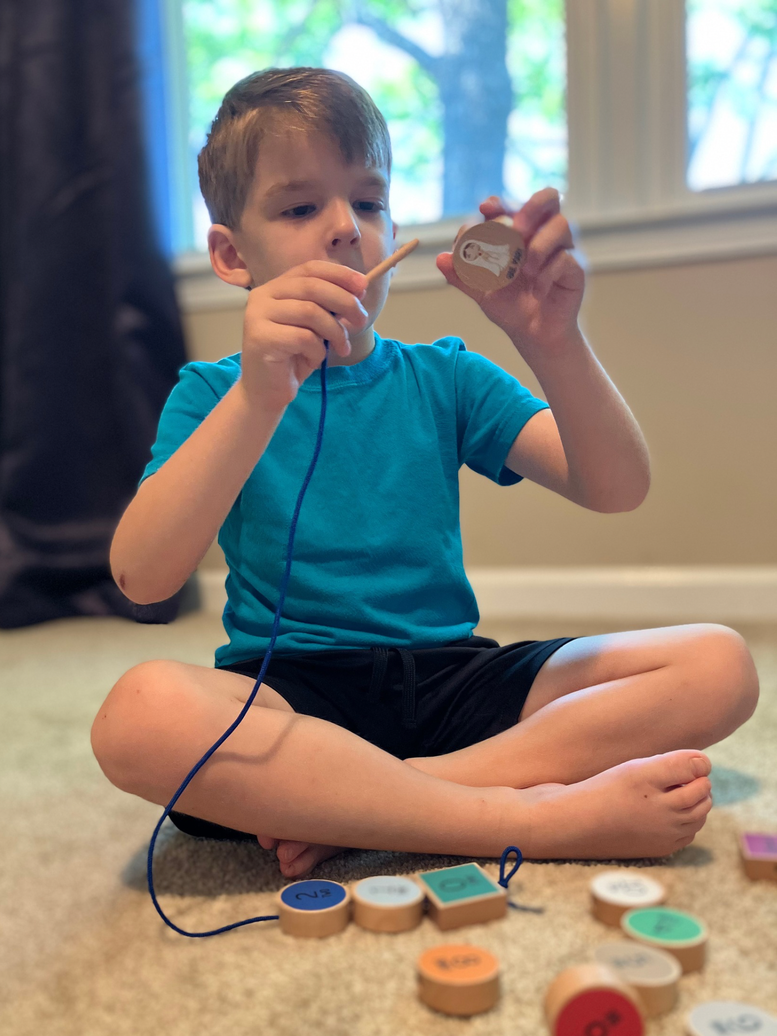 Rosary Bead Lacing Toy, Montessori Rosary, Children's Rosary, Rosary Toy