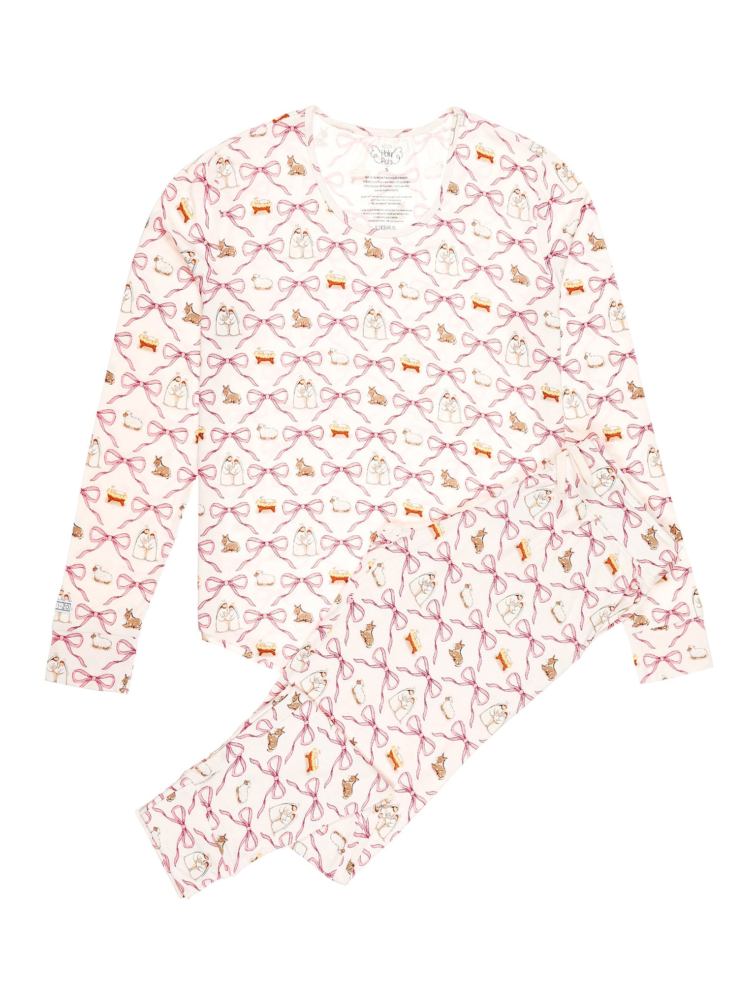 Let Us Adore Him PJ Womens Long Sleeve Jogger Set Bamboo