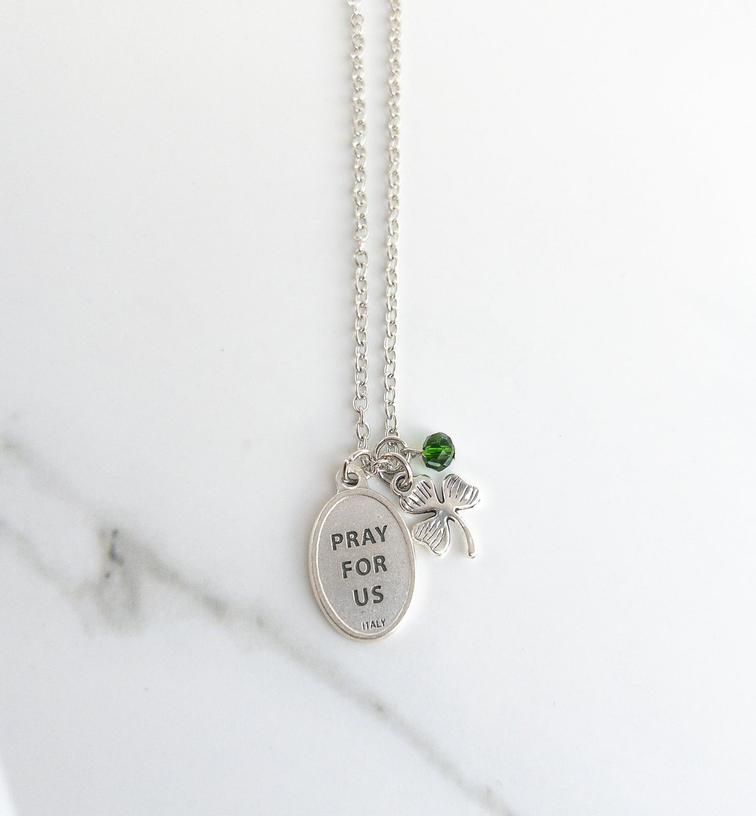 St Patrick and Shamrock Necklace