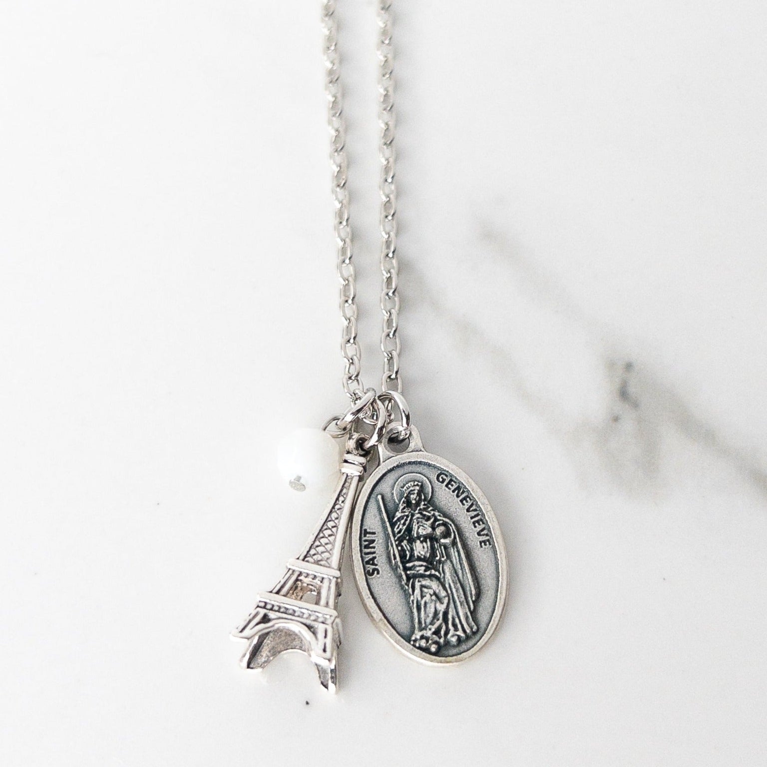 St Genevieve Eiffel Tower Necklace