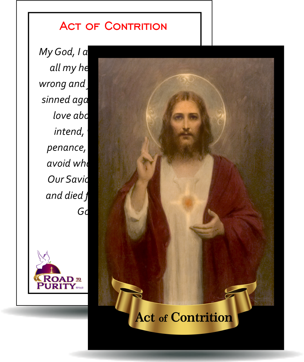 Act of Contrition - Holy Card / 2 1/4"x 3 1/2" (b) (C)