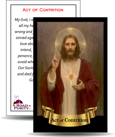 Act of Contrition - Holy Card / 2 1/4"x 3 1/2" (b) (C)