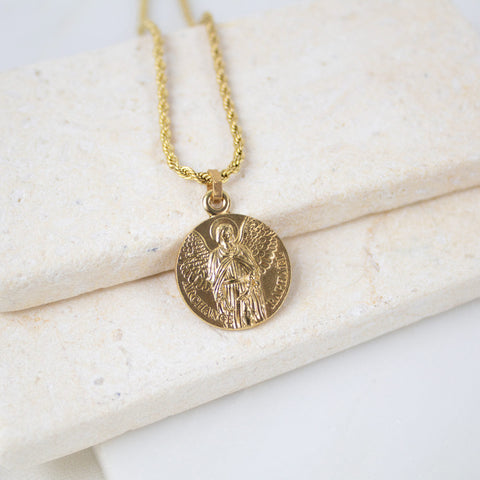 Archangel Raphael Guardian Angel Necklace