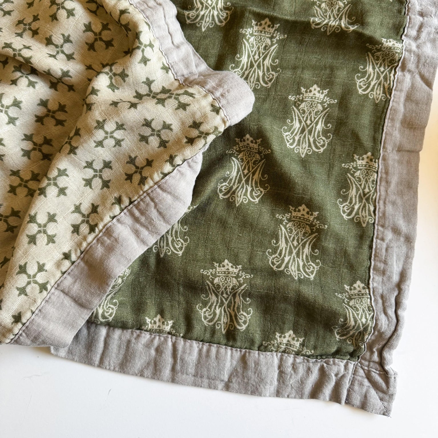 Marian Auspice Luxury Double Sided Muslin Catholic Blanket