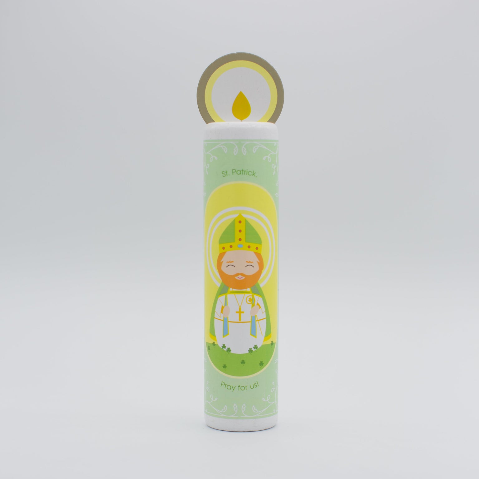 St. Patrick Wooden Prayer Candle