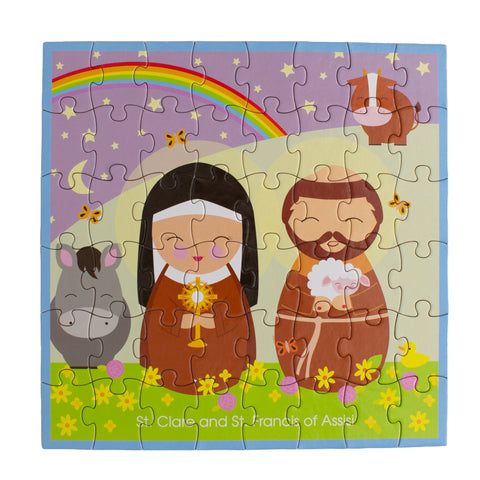 St. Clare and St. Francis of Assisi Mini Puzzle