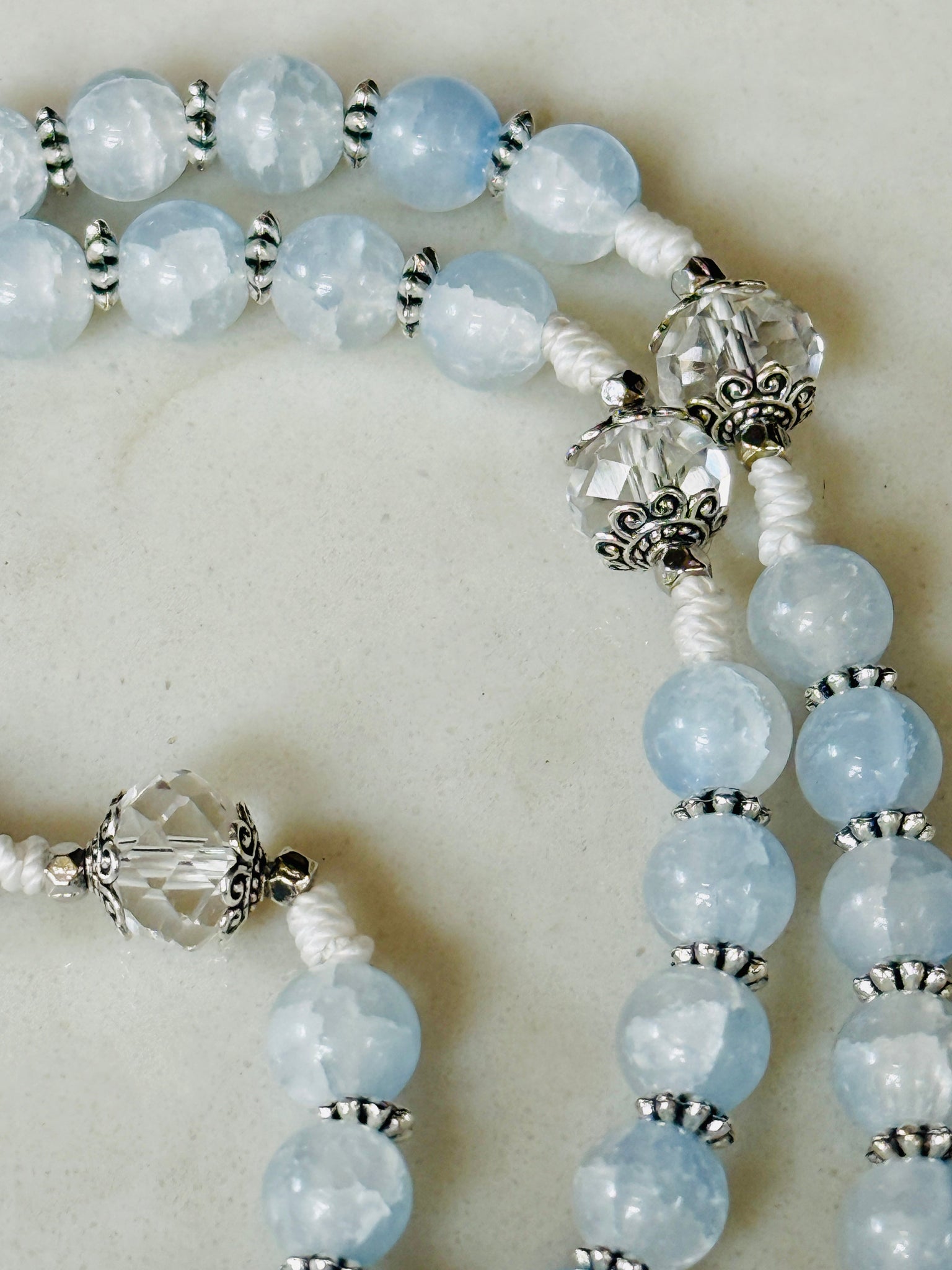 Heavenly Blue Glass Bead Rosary Bundle