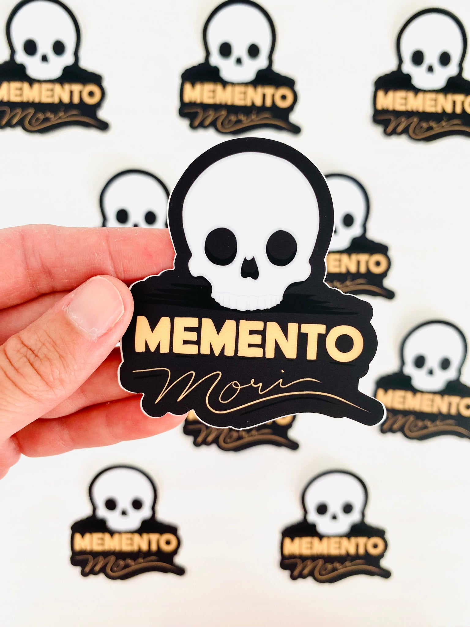 Memento Mori Skull Sticker