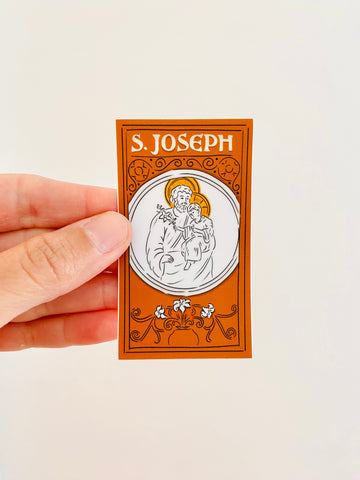 Saint Joseph Holy Card Sticker