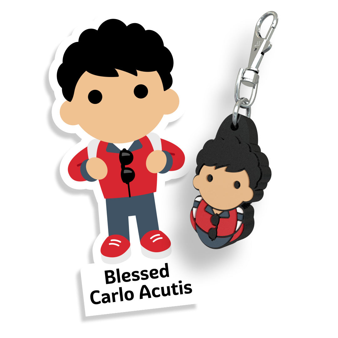 Blessed Carlo Acutis Charm & Sticker Bundle