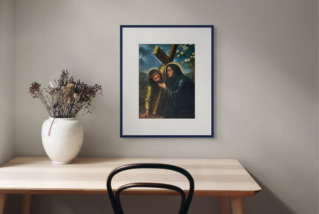 Sorrowful Mysteries of the Rosary Art Prints "The Carrying of the Cross"