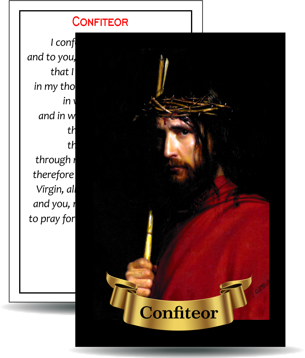 Confiteor - Holy Card / 2 1/4"x 3 1/2" (b) (C)