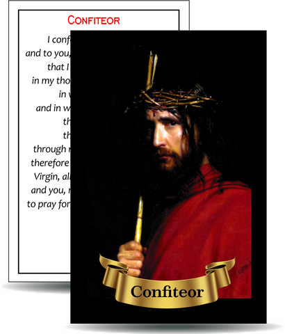 Confiteor - Holy Card / 2 1/4"x 3 1/2" (b) (C)