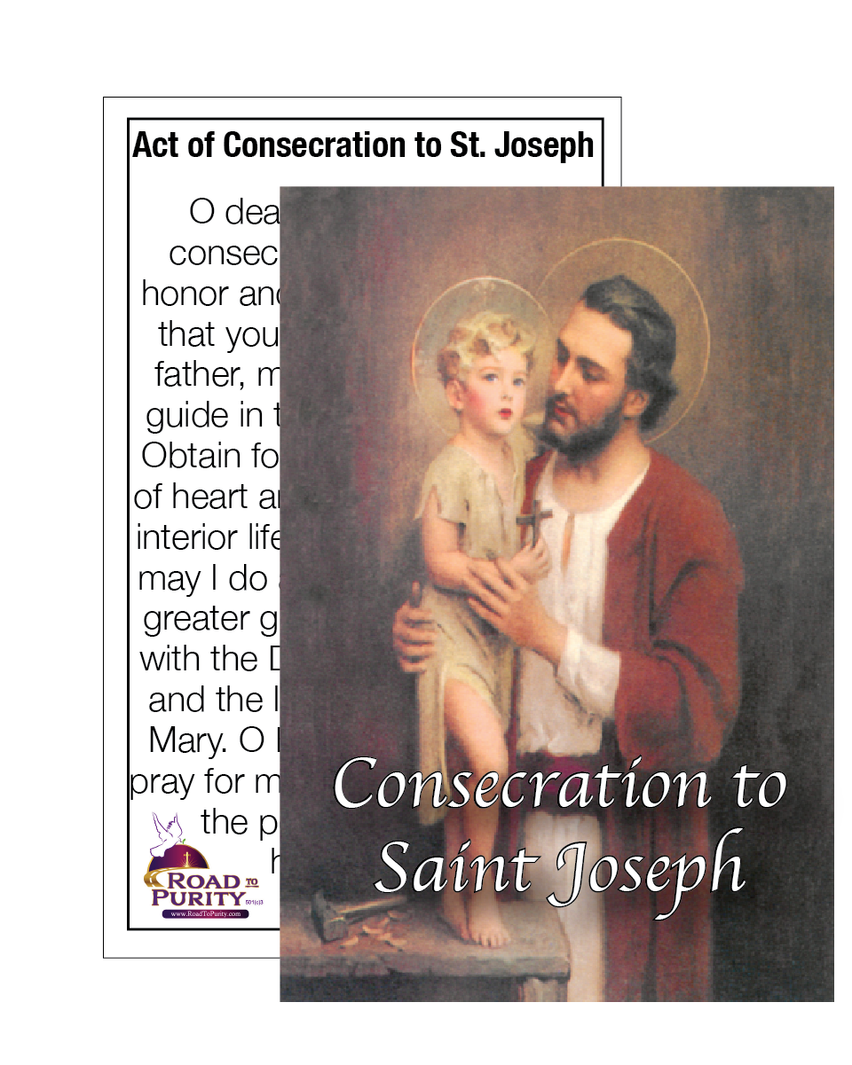 Consecration to St. Joseph - Holy Card  2 1/4"x 3 1/2" (C)