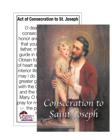 Consecration to St. Joseph - Holy Card  2 1/4"x 3 1/2" (C)