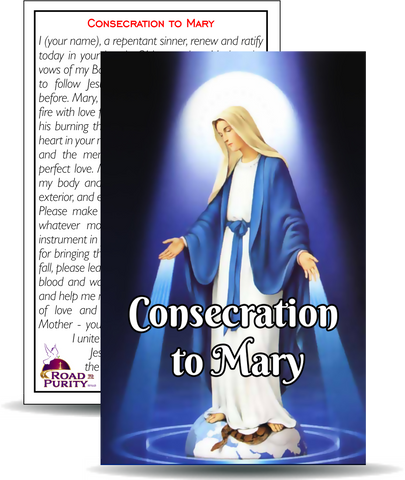 Consecration to Mary- Holy Card / 2 1/4"x 3 1/2" (b) (C)